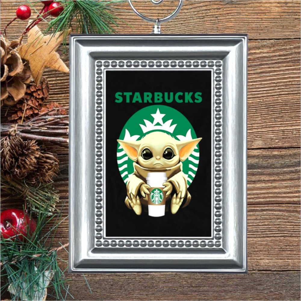 Starbucks Star Wars The Mandalorian Baby Yoda Grogu Christmas Tree Ornament